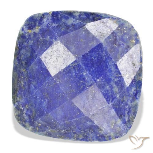 25.25 ct Blue Lapis Lazuli Stone, Natural Lapis Lazuli in Cushion Rose-Cut Shape for Sale