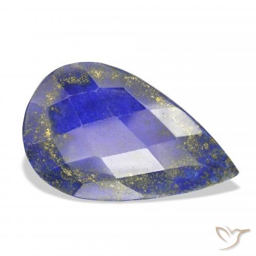 31.55 ct Blue Lapis Lazuli Stone, Natural Lapis Lazuli in Pear Rose-Cut Shape for Sale