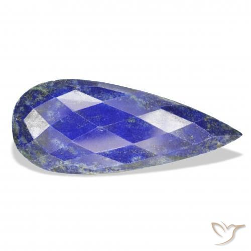 37.94 ct Blue Lapis Lazuli Stone, Natural Lapis Lazuli in Pear Rose-Cut Shape for Sale