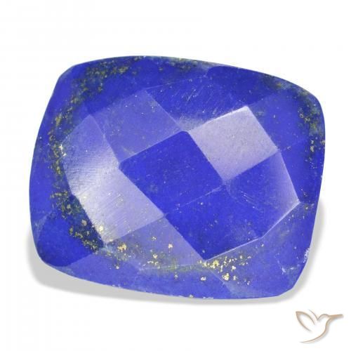 17.74 ct Blue Lapis Lazuli Stone, Natural Lapis Lazuli in Cushion Rose-Cut Shape for Sale