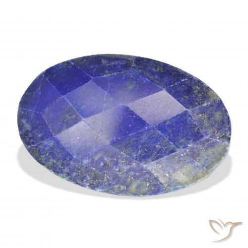 26.36 ct Blue Lapis Lazuli Stone, Natural Lapis Lazuli in Oval Rose-Cut Shape for Sale