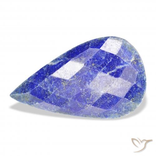 34.77ct Natural Medium Blue Lapis Lazuli, Pear Shape, Opaque