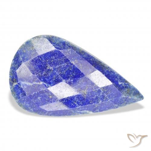 34.77 ct Blue Lapis Lazuli Stone, Natural Lapis Lazuli in Pear Rose-Cut Shape for Sale