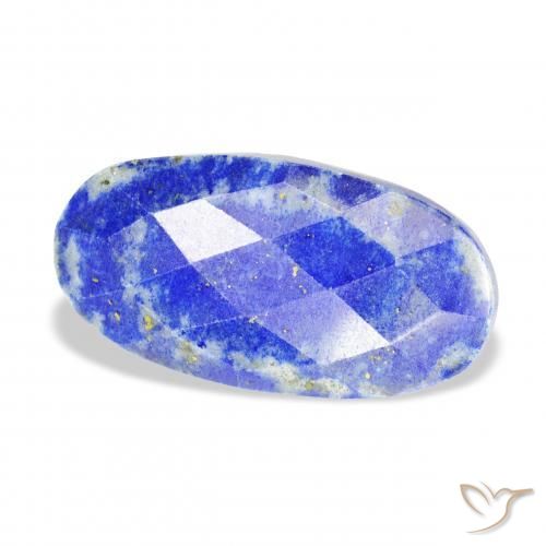 27.40 ct Blue Lapis Lazuli Stone, Natural Lapis Lazuli in Oval Rose-Cut Shape for Sale