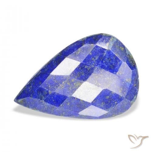 19.59ct Natural Medium Blue Lapis Lazuli, Pear Shape, Opaque