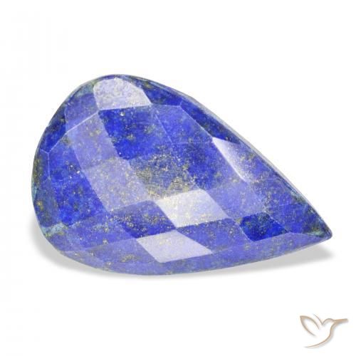 19.59 ct Blue Lapis Lazuli Stone, Natural Lapis Lazuli in Pear Rose-Cut Shape for Sale
