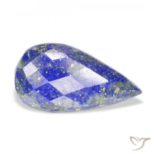 14.24 ct Blue Lapis Lazuli Stone, Natural Lapis Lazuli in Pear Rose-Cut Shape for Sale