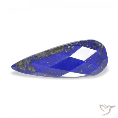 8.60ct Natural Deep Egyptian Blue Lapis Lazuli, Pear Shape, Opaque