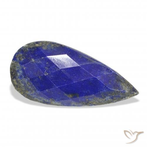 33.37 ct Blue Lapis Lazuli Stone, Natural Lapis Lazuli in Pear Rose-Cut Shape for Sale