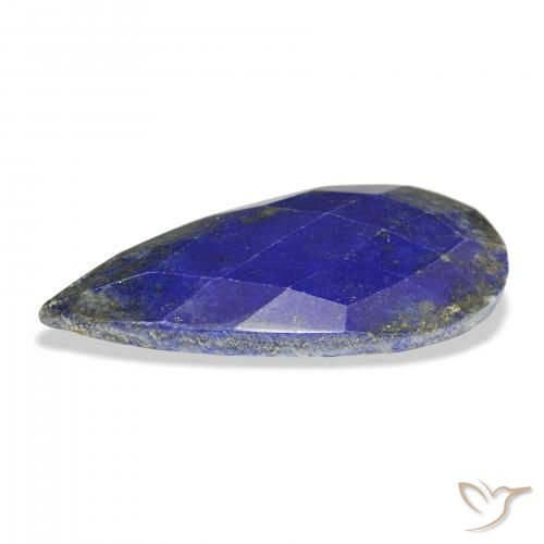 Lapis Lazuli Gemstone in 41.3 x 19.5 mm Size for Sale, Lapis Lazuli Stone in Navy Blue Color