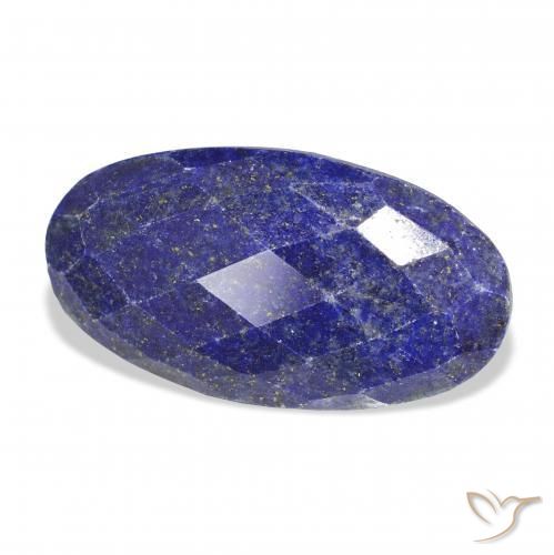 35.60 ct Blue Lapis Lazuli Stone, Natural Lapis Lazuli in Oval Rose-Cut Shape for Sale