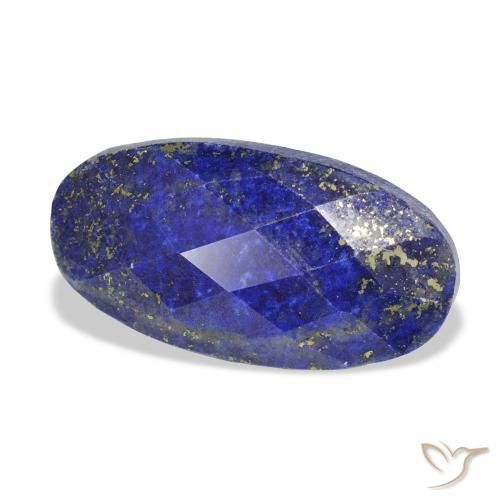 26.18 ct Blue Lapis Lazuli Stone, Natural Lapis Lazuli in Oval Rose-Cut Shape for Sale
