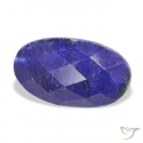 18.84 ct Blue Lapis Lazuli Stone, Natural Lapis Lazuli in Oval Rose-Cut Shape for Sale