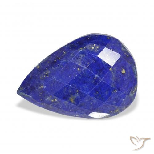 14.18ct Natural Navy Blue Lapis Lazuli, Pear Shape, Opaque, Photo A
