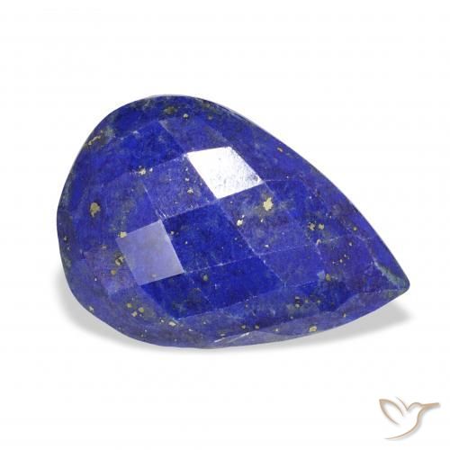14.18 ct Blue Lapis Lazuli Stone, Natural Lapis Lazuli in Pear Rose-Cut Shape for Sale