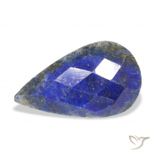 18.64ct Natural Dark Blue Lapis Lazuli, Pear Shape, Opaque, Photo A