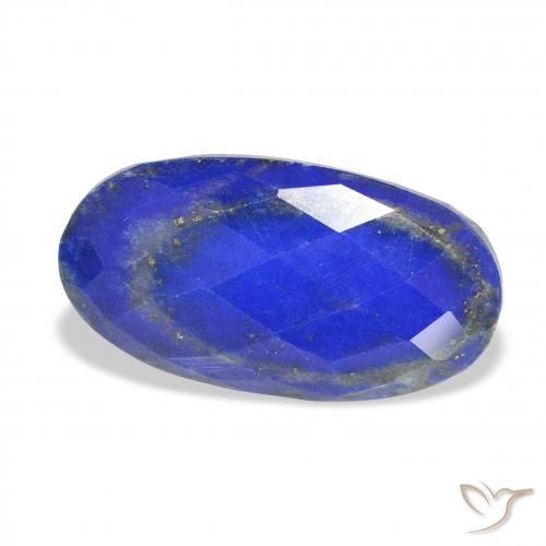 15.03 ct Blue Lapis Lazuli Stone, Natural Lapis Lazuli in Oval Rose-Cut Shape for Sale