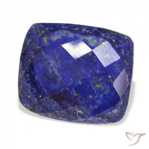 32.55 ct Blue Lapis Lazuli Stone, Natural Lapis Lazuli in Cushion Rose-Cut Shape for Sale