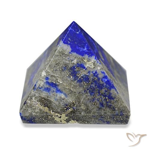 97.51 ct Blue Lapis Lazuli Gemstone, Lapis Lazuli Gem in Pyramid Cabochon Shape for Sale.