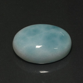 13.91 ct Green Larimar Gemstone, Larimar Gem in Oval Cabochon Shape for Sale.