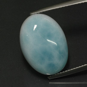 13.91 ct Green Larimar Stone, Natural Larimar in Oval Cabochon Shape for Sale