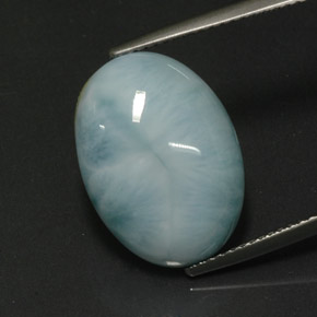 11.04 ct Green Larimar Stone, Natural Larimar in Oval Cabochon Shape for Sale