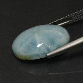 Larimar Gemstone in 18 x 13 mm (calibrated) Size for Sale, Larimar Stone in Blue Green Color