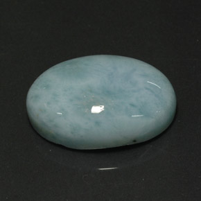 12.27 ct Green Larimar Gemstone, Larimar Gem in Oval Cabochon Shape for Sale.
