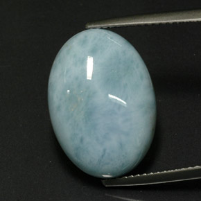 12.27 ct Green Larimar Stone, Natural Larimar in Oval Cabochon Shape for Sale