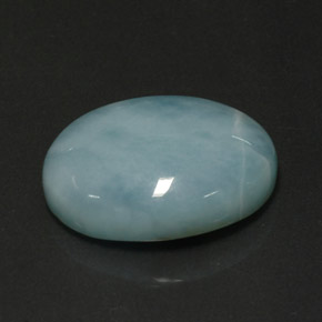 12.46 ct Blue Larimar Gemstone, Larimar Gem in Oval Cabochon Shape for Sale.