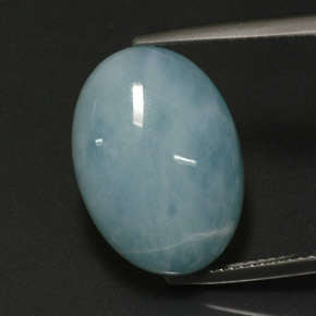 12.46 ct Blue Larimar Stone, Natural Larimar in Oval Cabochon Shape for Sale