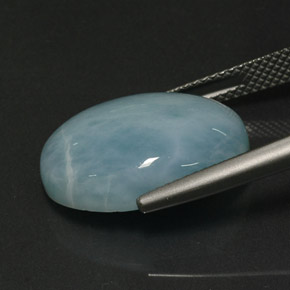 Larimar Gemstone in 18 x 13 mm (calibrated) Size for Sale, Larimar Stone in Green Blue Color