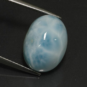 8.13 ct Blue Larimar Stone, Natural Larimar in Oval Cabochon Shape for Sale
