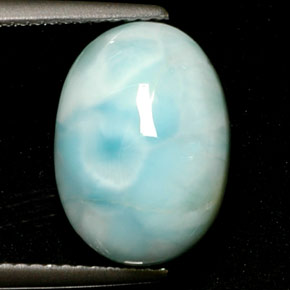 7.39 ct Blue Larimar Stone, Natural Larimar in Oval Cabochon Shape for Sale