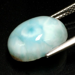 Larimar Gemstone in 14 x 10 mm (calibrated) Size for Sale, Larimar Stone in Green Blue Color