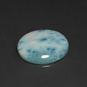 12.07 ct Blue Larimar Gemstone, Larimar Gem in Oval Cabochon Shape for Sale.