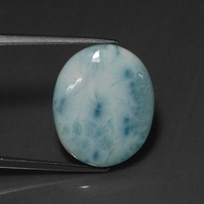 12.07 ct Blue Larimar Stone, Natural Larimar in Oval Cabochon Shape for Sale