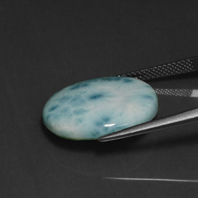Larimar Gemstone in 20.2 x 16.5 mm Size for Sale, Larimar Stone in Green Blue Color