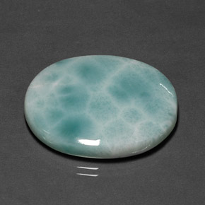 31.53 ct Blue Larimar Gemstone, Larimar Gem in Oval Cabochon Shape for Sale.