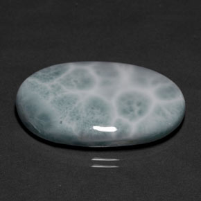 32.38 ct Green Larimar Gemstone, Larimar Gem in Oval Cabochon Shape for Sale.