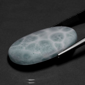 Larimar Gemstone in 31.9 x 19.1 mm Size for Sale, Larimar Stone in Blue Green Color