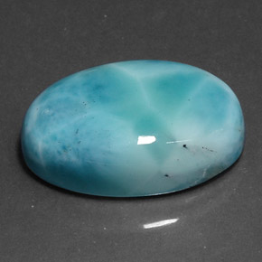 25.59 ct Blue Larimar Stone, Natural Larimar in Oval Cabochon Shape for Sale