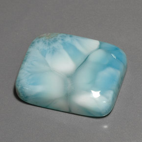 48.62 ct Blue Larimar Gemstone, Larimar Gem in Cushion Cabochon Shape for Sale.