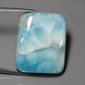 48.62 ct Blue Larimar Stone, Natural Larimar in Cushion Cabochon Shape for Sale