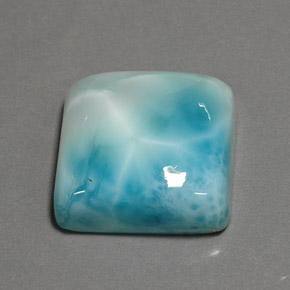 25.97 ct Blue Larimar Gemstone, Larimar Gem in Cushion Cabochon Shape for Sale.