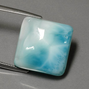 25.97 ct Blue Larimar Stone, Natural Larimar in Cushion Cabochon Shape for Sale
