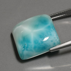 Larimar Gemstone in 17.1 x 17.1 mm Size for Sale, Larimar Stone in Green Blue Color