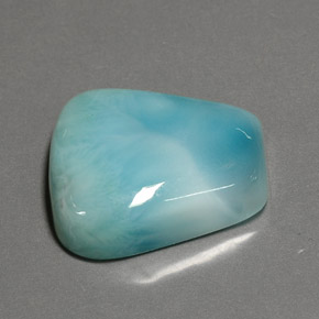 20.52 ct Blue Larimar Gemstone, Larimar Gem in Fancy Cabochon Shape for Sale.