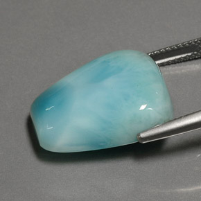 Larimar Gemstone in 19.6 x 16.5 mm Size for Sale, Larimar Stone in Green Blue Color