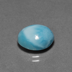 4.98 ct Blue Larimar Stone, Natural Larimar in Oval Cabochon Shape for Sale